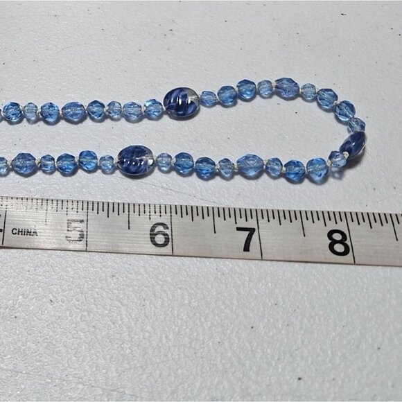 Vintage Boho Seed Beaded Multi Strand Chunky Necklace Faceted Crystals Jewelry - Picture 5 of 5